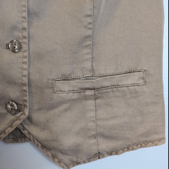 Young Fabulous & Broke Veda Vest Neutral Beige Tan Women's L Grandpa Retro Style - Picture 7 of 10